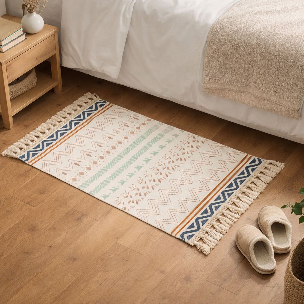 Alfombra Pie de Cama Lino Elegante Étnico 60x90cm 733, marca ARMONIA - Foto Principal