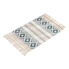 ARMONIA - Alfombra Pie de Cama Lino Étnico Colorido 60x90cm 739