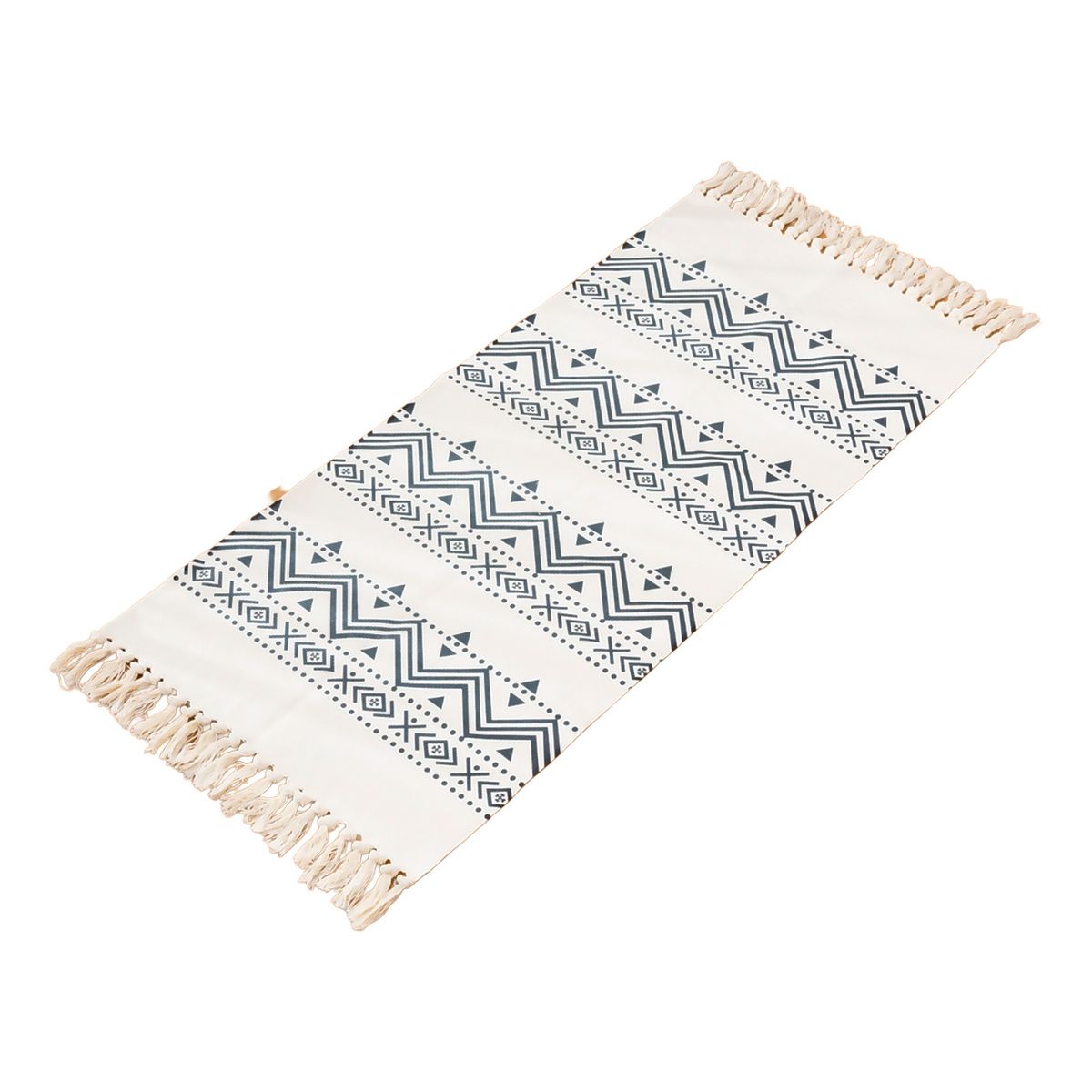 ARMONIA - Alfombra Pie de Cama Lino Étnico Grueso 60x130cm 744
