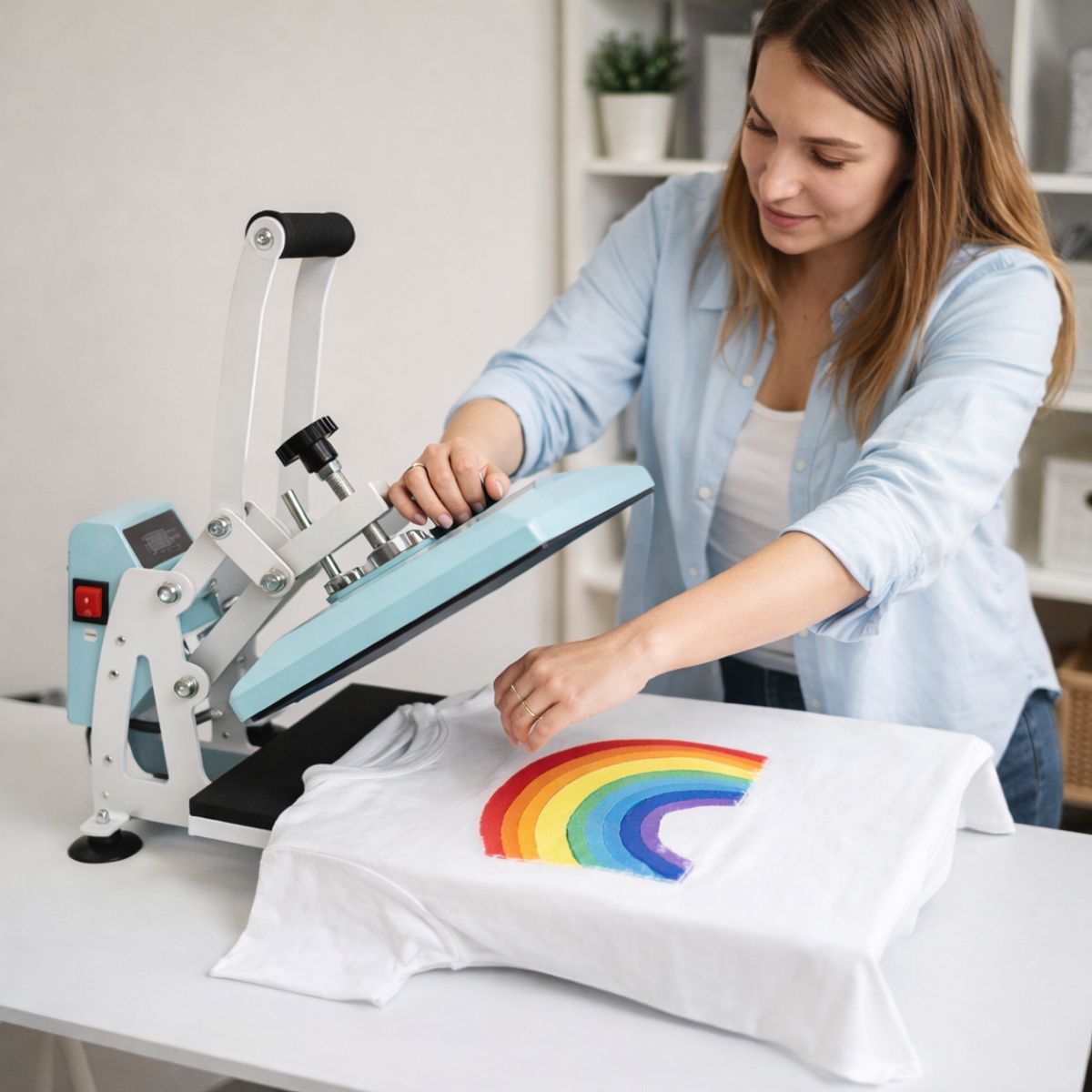 GENERICO - Estampadora Plana Sublipress 23x30cm celeste K272