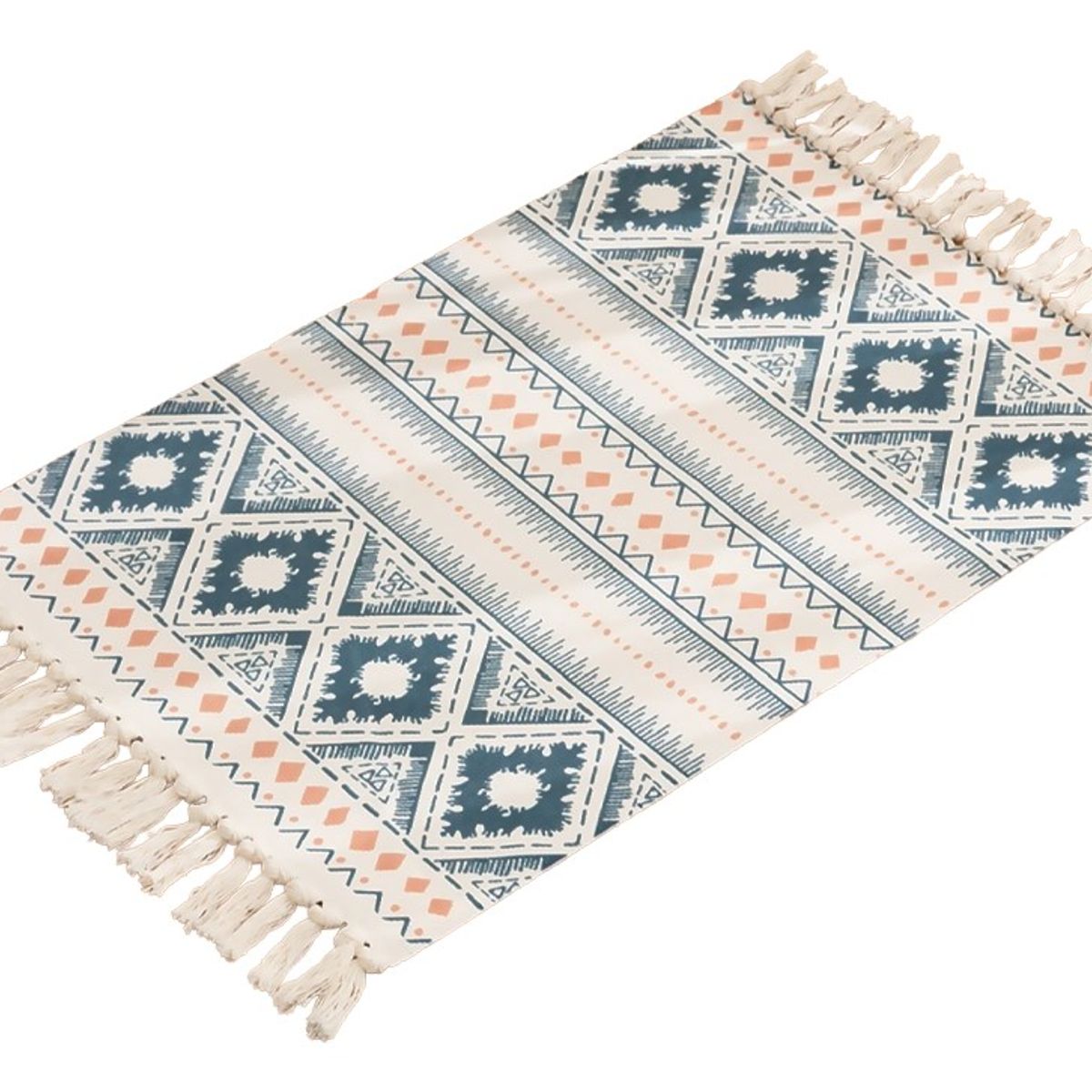 ARMONIA - Alfombra Pie de Cama Lino Étnico Colorido 60x90cm 739