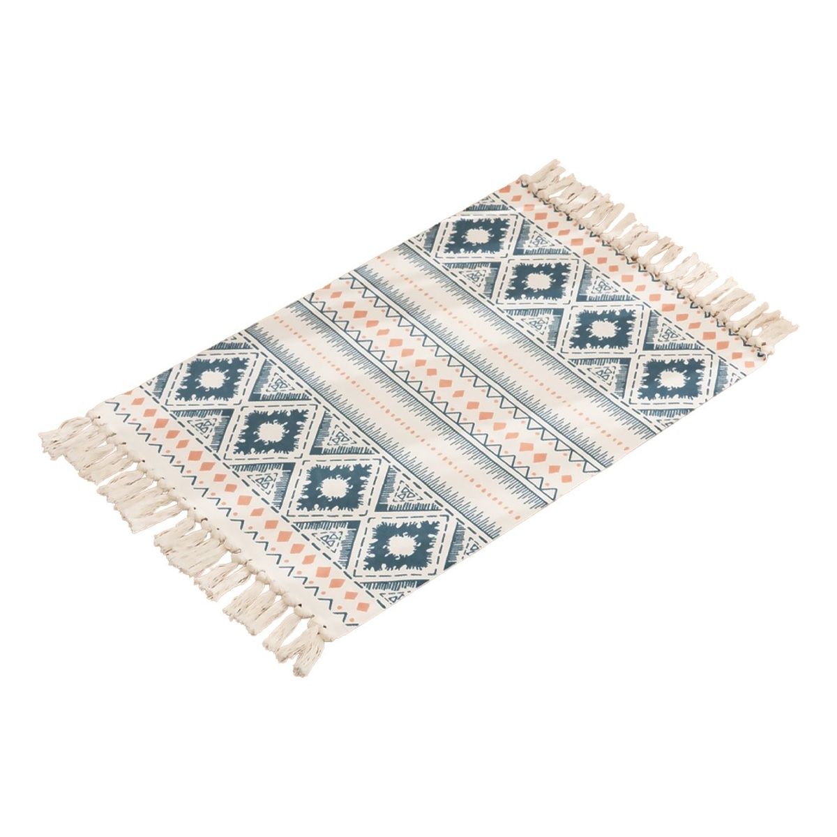 ARMONIA - Alfombra Pie de Cama Lino Étnico Colorido 60x90cm 739