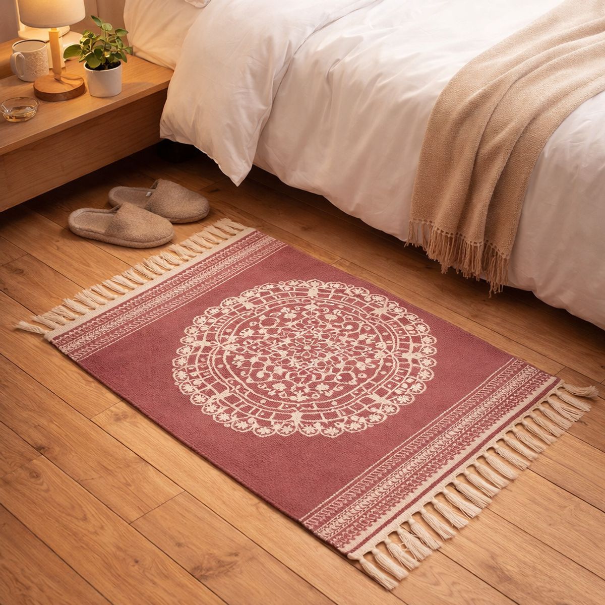 ARMONIA - Alfombra Pie de Cama Elegante Lino 60x90cm 740