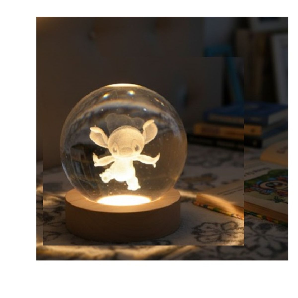GENERICO - Lampara esfera bola linda con luz 6 x 8cm