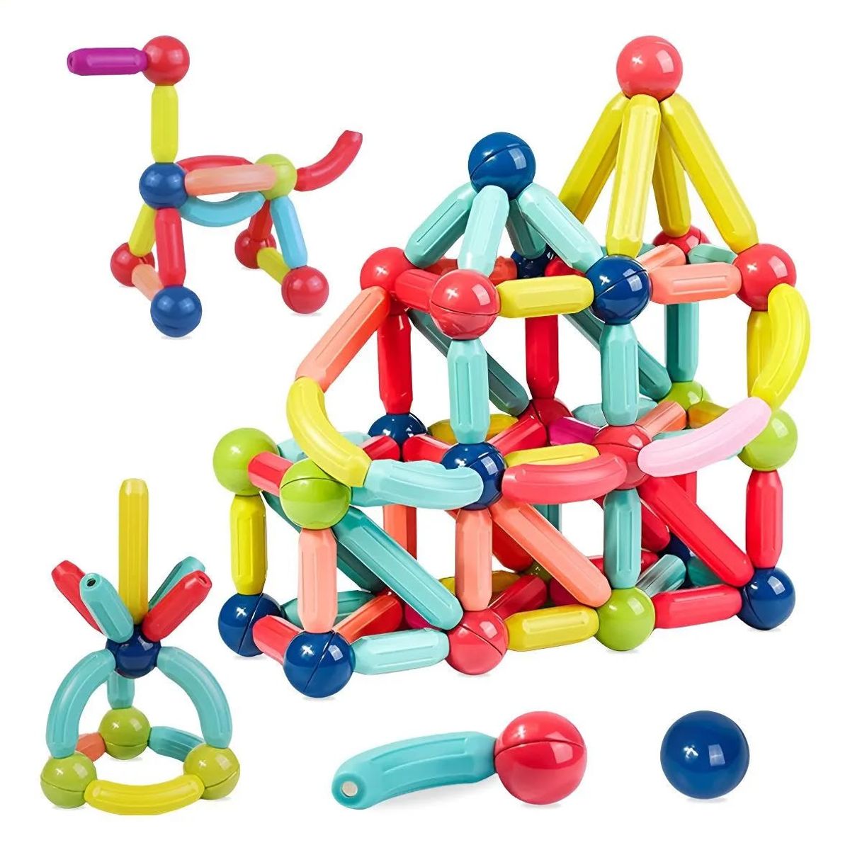 GENERICO - Juego bloques magnéticos educativos 42 piezas para niños