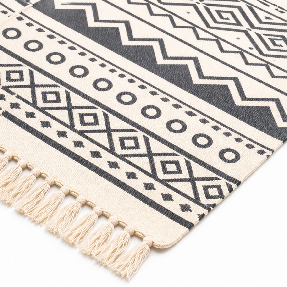 ARMONIA - Alfombra Étnica 60x90cm Lino Resistente para Cama 735