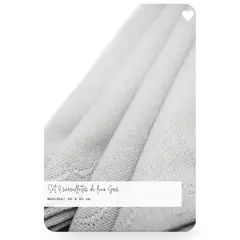 JARDIN DEL ESTE - Servilletas color gris perla lino