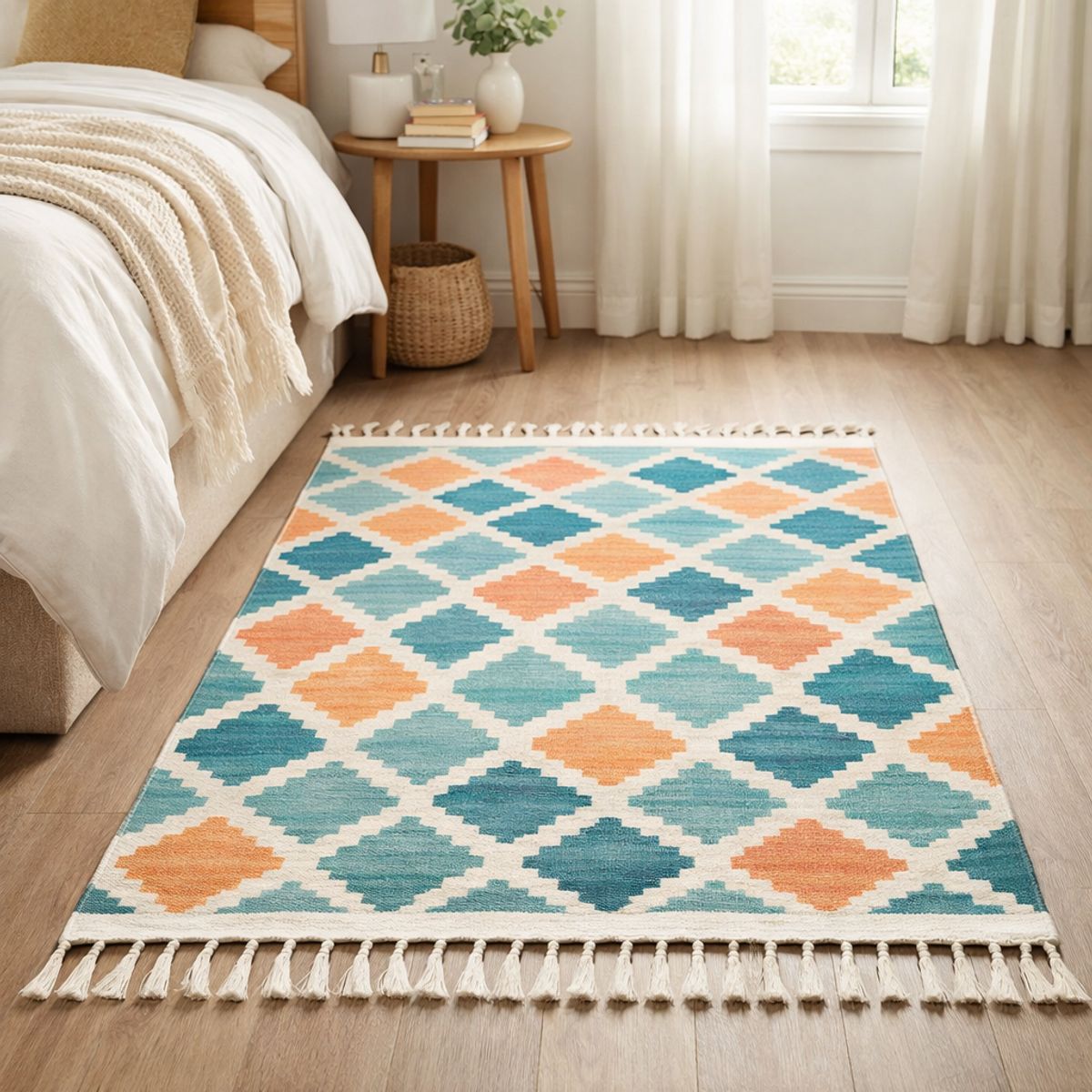 ARMONIA - Bajada de Cama 60x90cm Lino Duradero Elegante 731