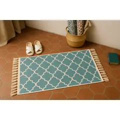 ARMONIA - Bajada de Cama 60x130cm Marroquí de Lino Elegante 742