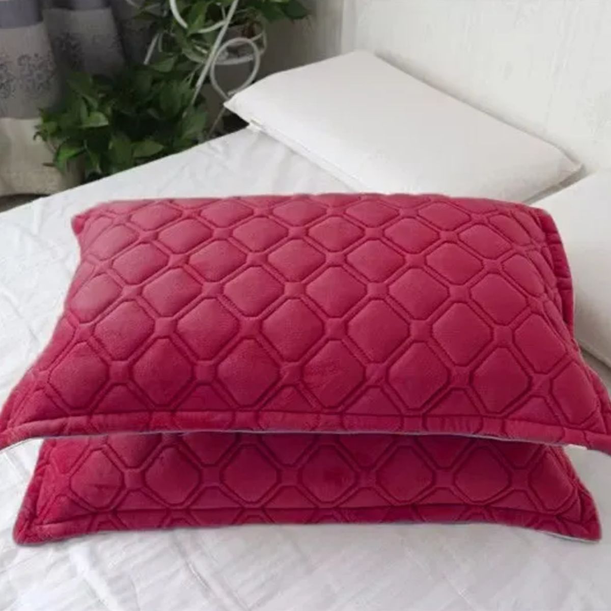 OKAY - Fundas De Almohadas Con Diseño Gamuza Colores 50x75