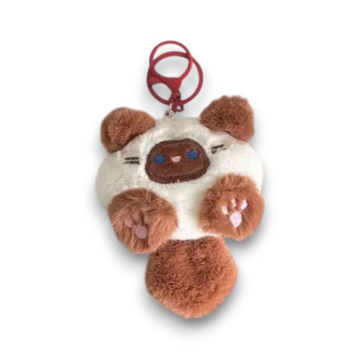 GENERICO - Peluche Llavero Gato Gatito Blanco Beige Kawaii 11 Cm
