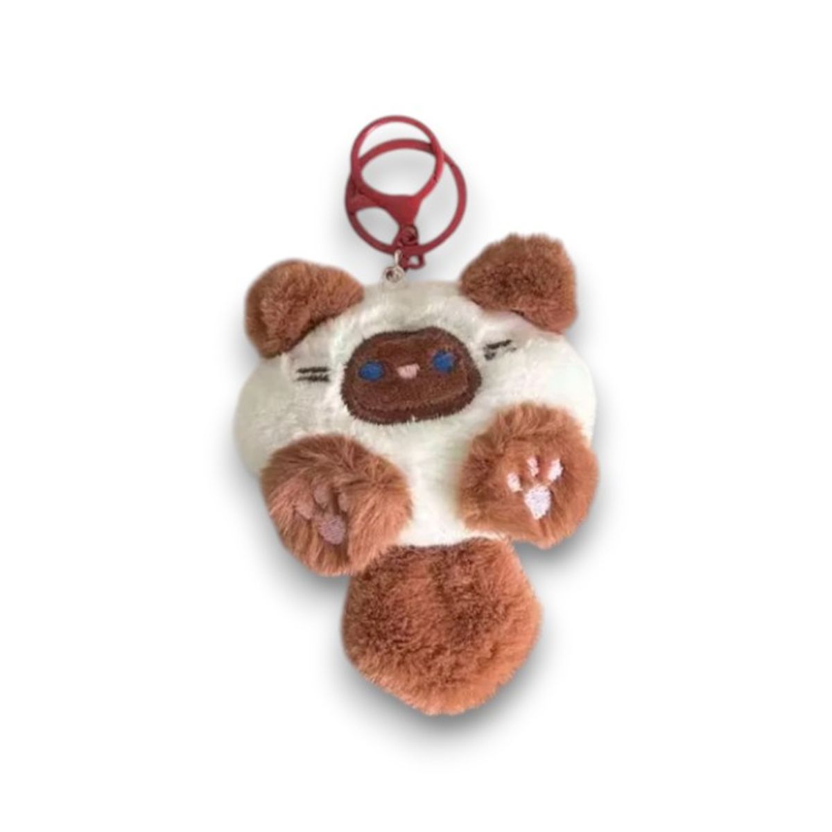 GENERICO - Peluche Llavero Gato Gatito Blanco Beige Kawaii 11 Cm