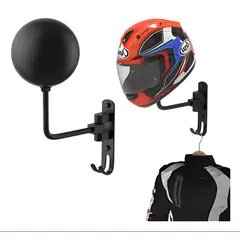 GENERICO - Soporte Colgador Para Casco Moto Bicicleta Pared 180° Firme Negro Elegante Mate Agregar a favoritos