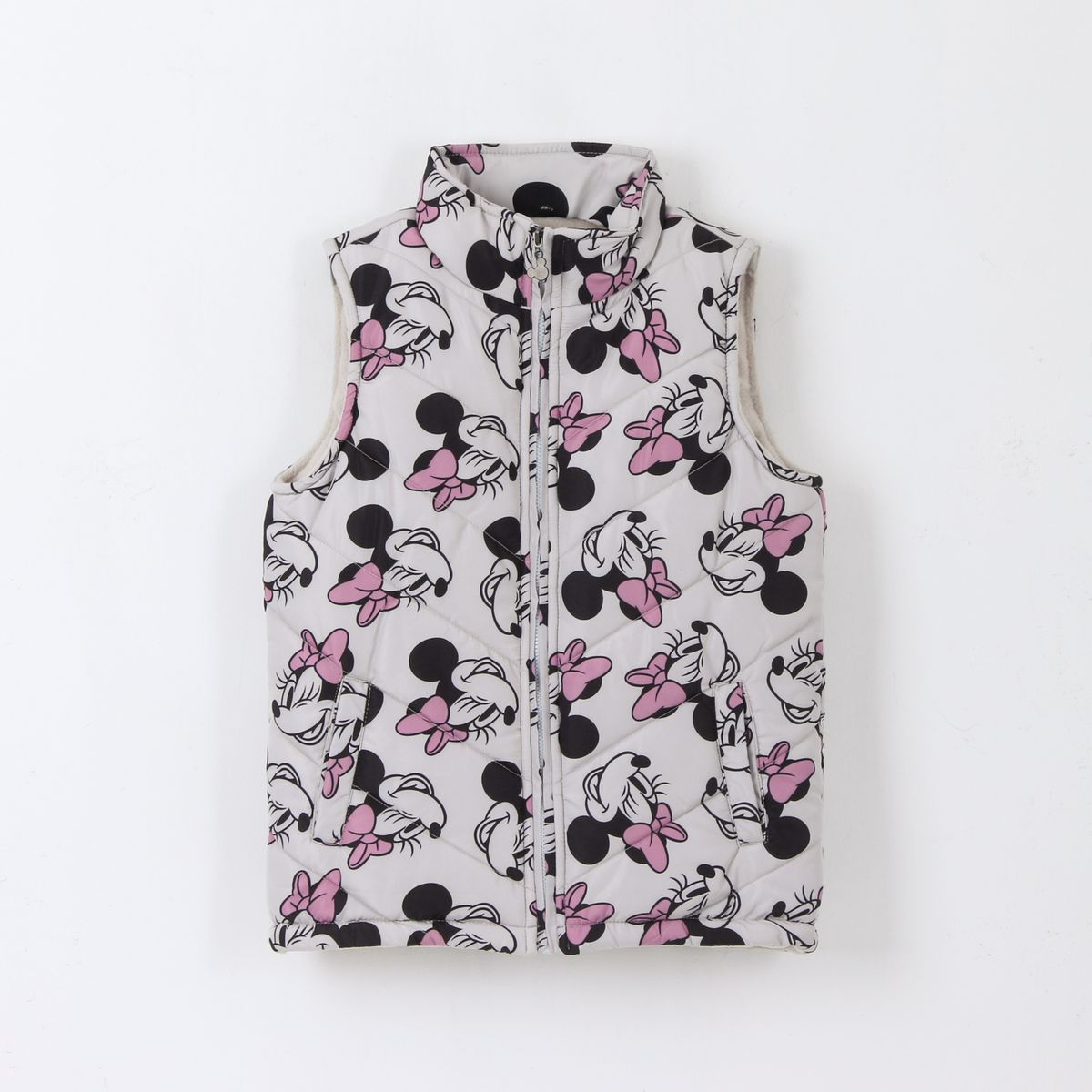 DISNEY - Parka Sin Mangas Niña Full Print Minnie Gris Disney