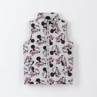 Parka Sin Mangas Niña Full Print Minnie Gris