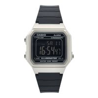 Reloj unisex W-217HM-7BV correa resina negro marco plata