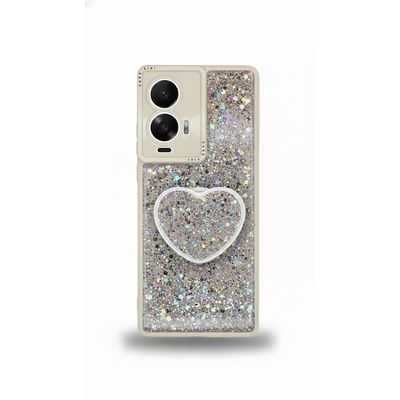 Generico Carcasa Para Motorola G85 Glitter Brillo Blanco Con