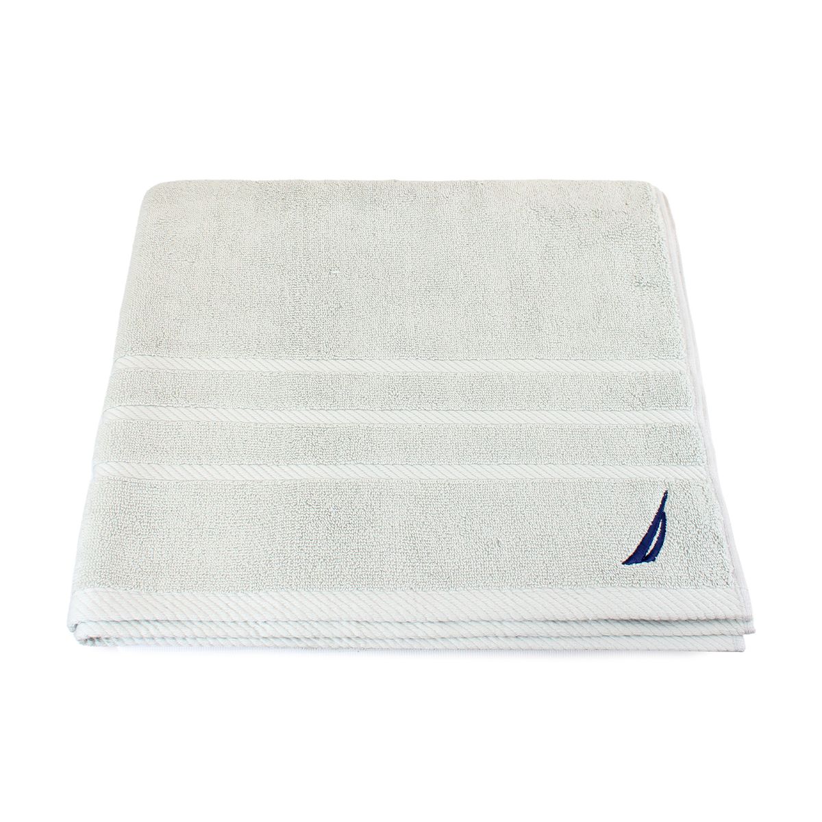 NAUTICA - Pack 2 Toallas de Baño Nautica Home 100% algodón 76x137cm gris claro