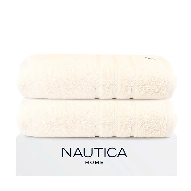 Pack 2 Toallas de Bano Home 100% algodon 76x137cm beige