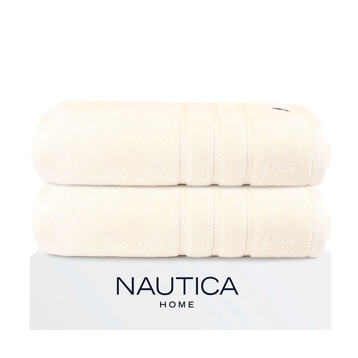 NAUTICA - Pack 2 Toallas de Baño Nautica Home 100% algodón 76x137cm beige