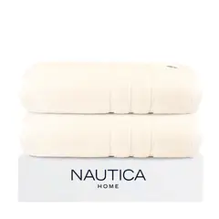 NAUTICA - Pack 2 Toallas de Baño Home 100% algodón 76x137cm beige