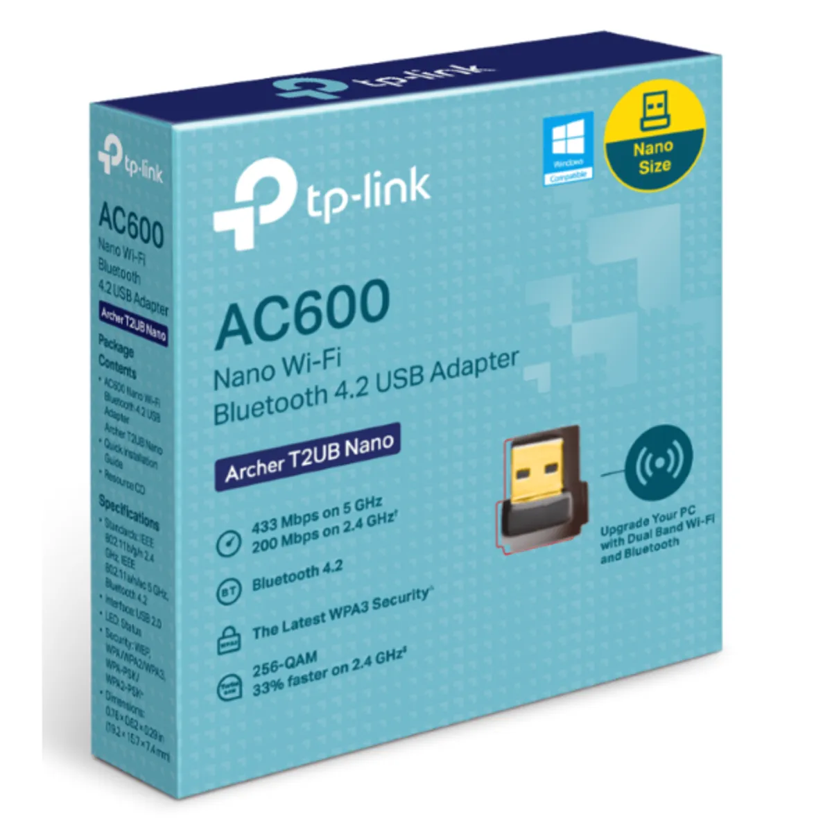 TP LINK - Adaptador USB WIFI - TP-Link Archer T2UB Nano