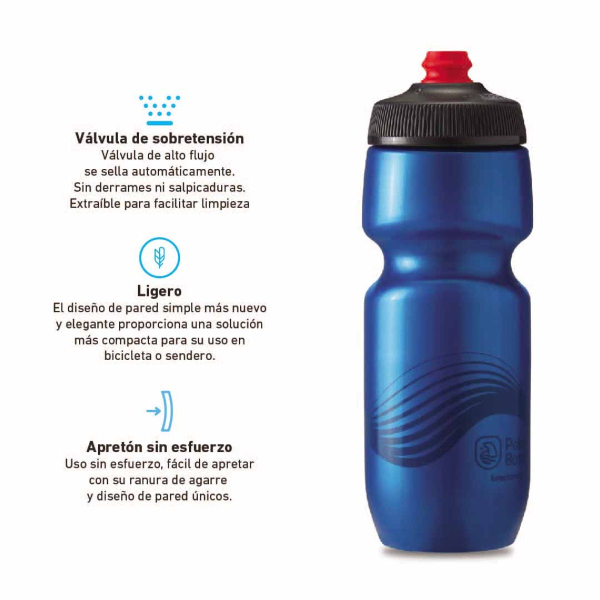 POLAR BOTTLE - BOTELLA BREAKAWAY 600ML DEEP BLUE/CHARCOAL