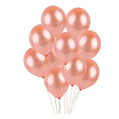PASTELERIUSCL - Pack 25 Set De Cumpleaños Globos Cumpleaños Globo Metalizado Color Salmon Accesorios Para Fiesta