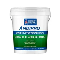 SHERWIN WILLIAMS - Tineta constructor profesional andipro esmalte al agua satinado