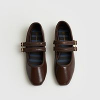 Zapato Ballerina Mujer Doble Hebilla