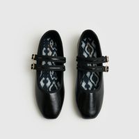 Zapato Ballerina Mujer Doble Hebilla