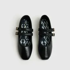 LOUNGE - Zapato Ballerina Mujer Doble Hebilla