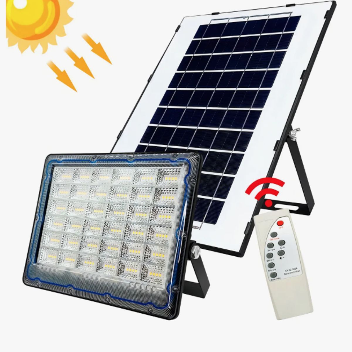 IRM - Farol Solar LED 200W Energía Solar Control Remoto PM-008 Negro PM