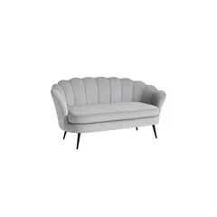 HABITA2 CHILE - SOFA 3 CUERPOS BASE NEGRA SHELL DE TERCIOPELO