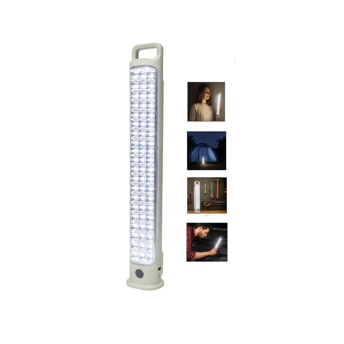 Lamparas De Emergencia Recargables Foco De Emergencia 60led Blanco, marca GENERICO - Foto Principal