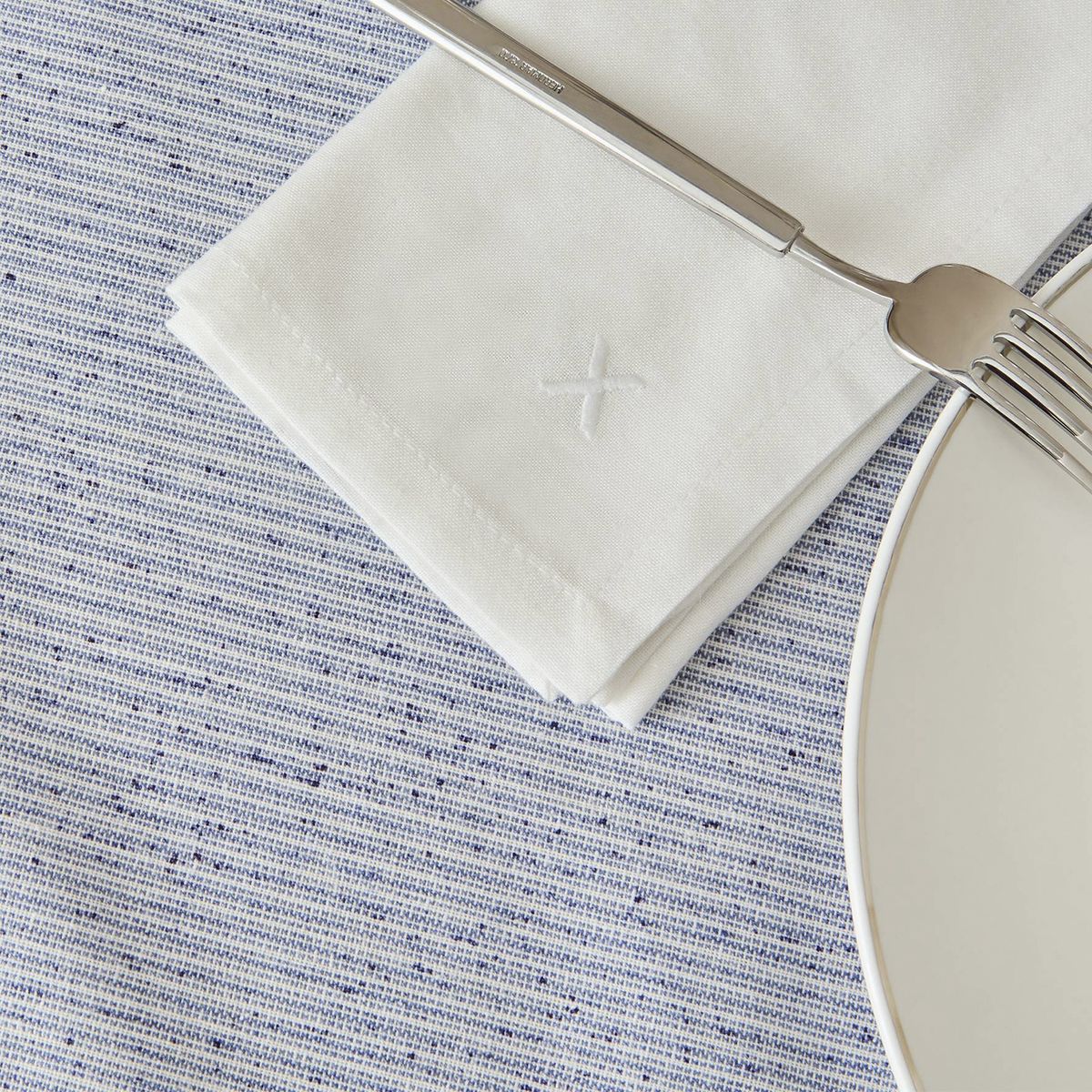 TEXTURA INTERIORS - Mantel Savil 140x160 Azul Textura Interiors