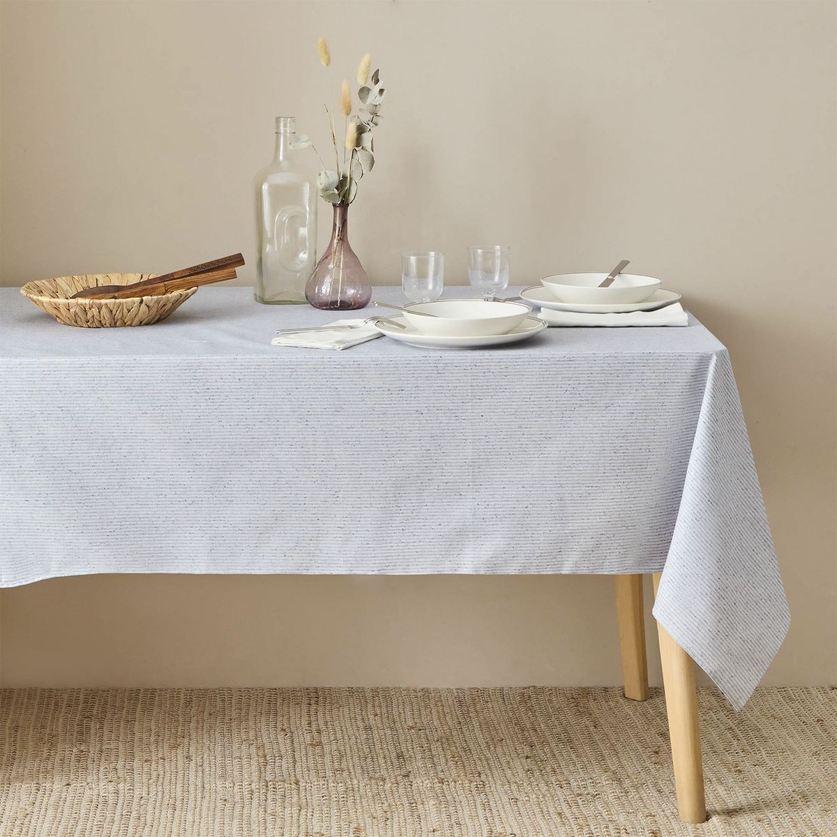 TEXTURA INTERIORS - Mantel Savil 140x160 Azul Textura Interiors