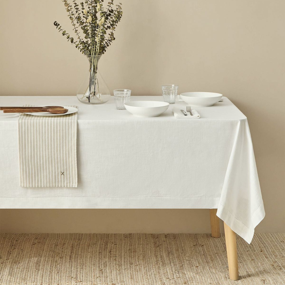 TEXTURA INTERIORS - Mantel Claru 150x250 Blanco Textura Interiors