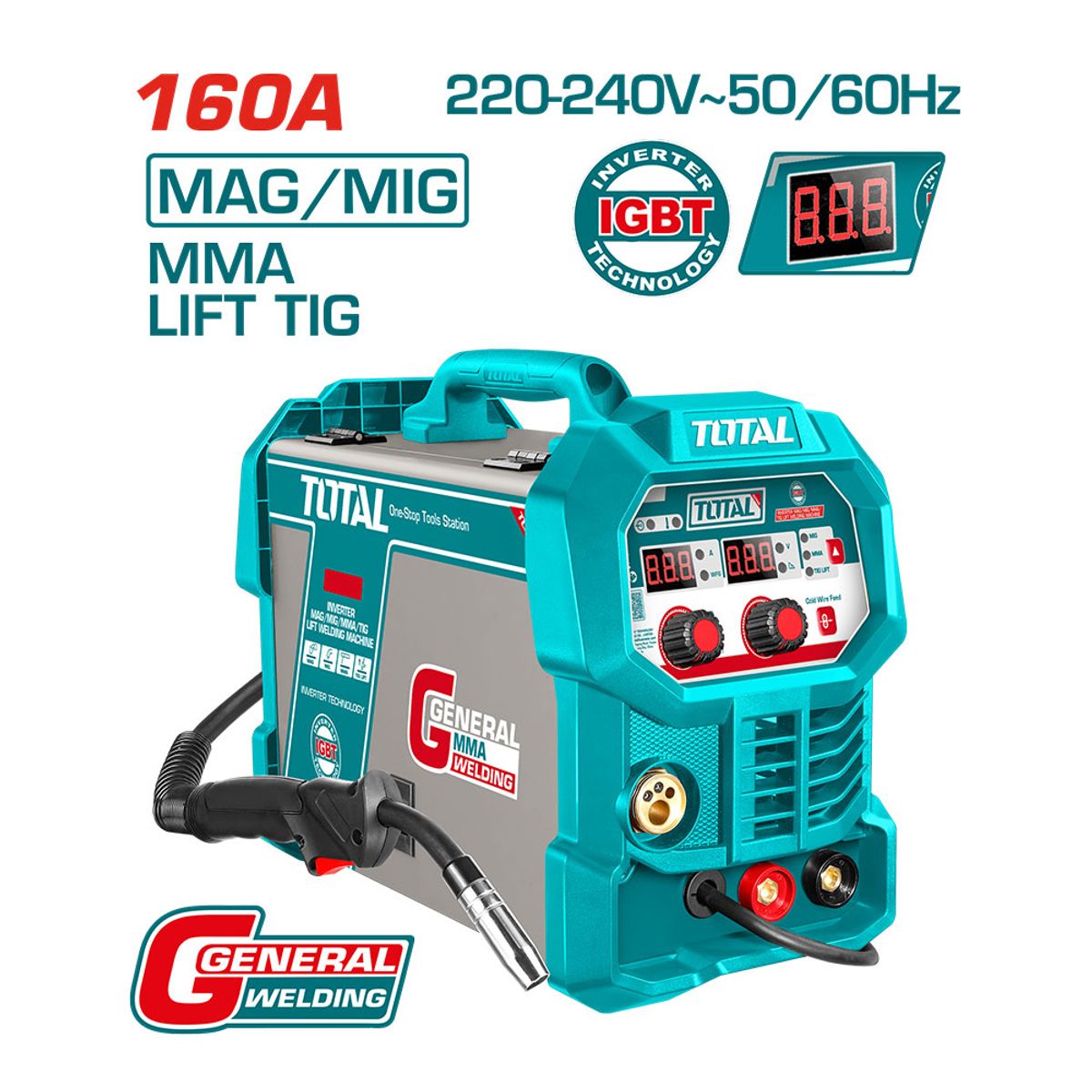TOTAL TOOLS - Soldadora Inverter 160A MAGMIGMMATIG Total