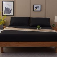 Juego De Sabanas + Fundas De Almohada Negro King Hilos Suave Aura Zeus