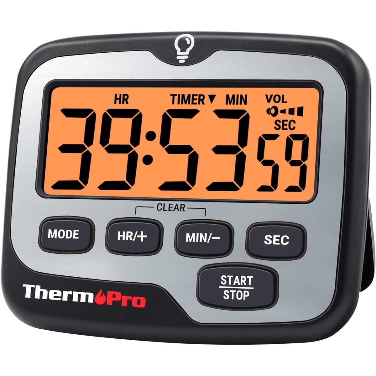 GENERICO - Temporizador Cronometro Reloj Digital Multiuso Thermopro TM01 Con Iman + Iluminacion