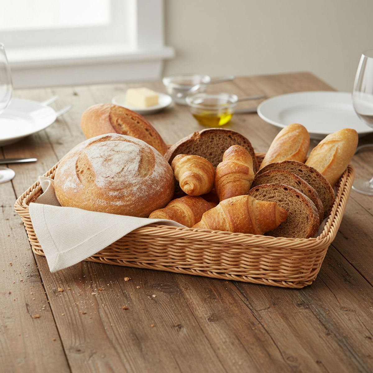 SUNNEX - Panera Rattan Rectangular 46x31x6 Cm