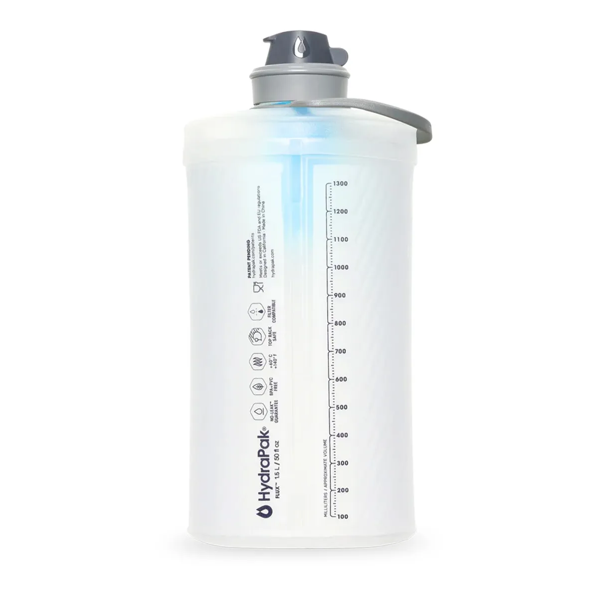 HYDRAPAK - Botella Flexible Hydrapak Sistema de Filtrado 1,5L Clear