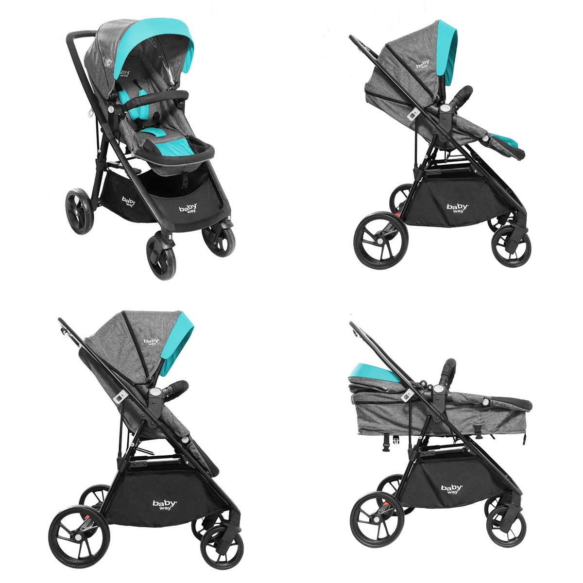 BABY WAY - Baby Way Choche Travel System Turquesa