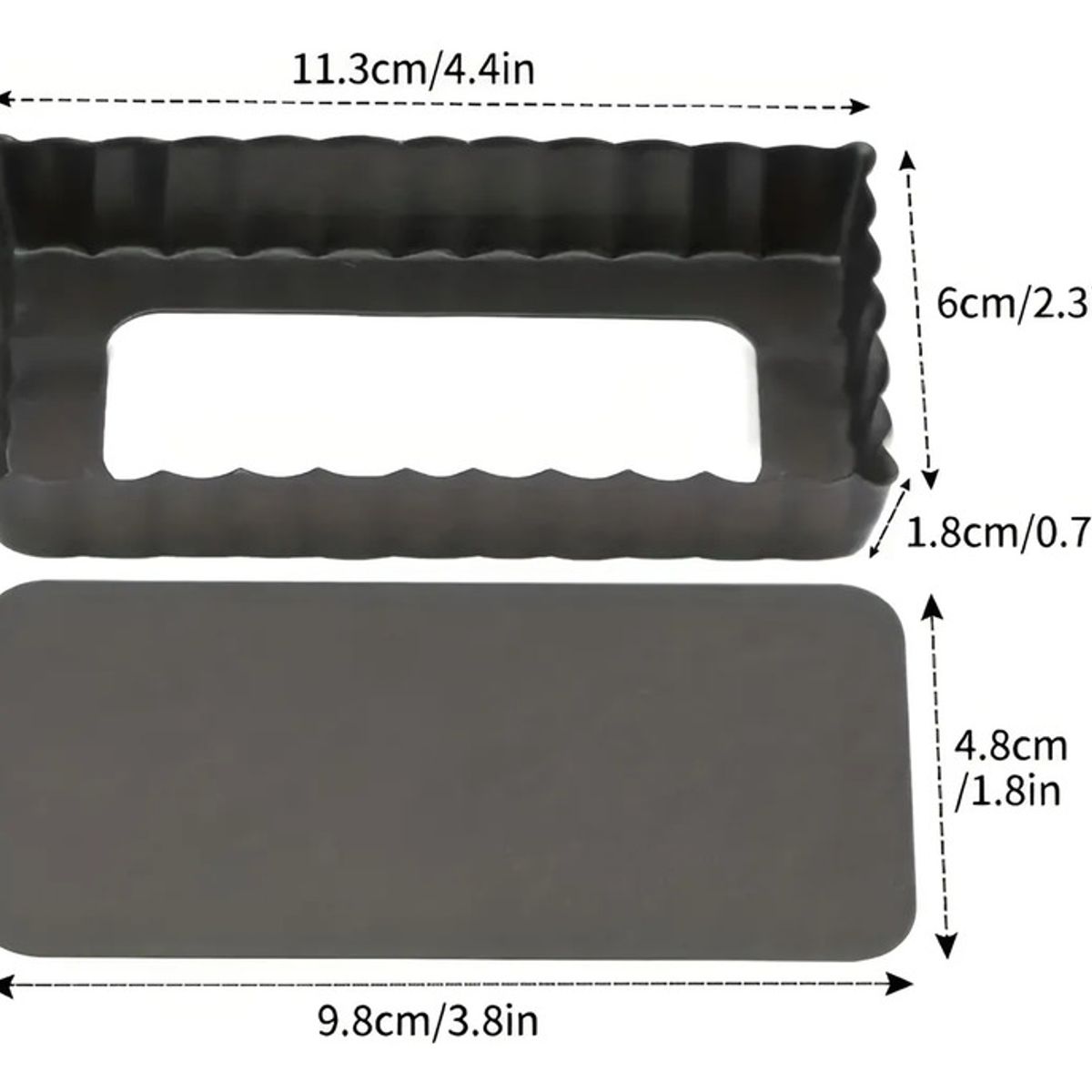PASTELERIUSCL - Molde Desmontable Moldes Desmontables Rectangular Individual molde tartaleta