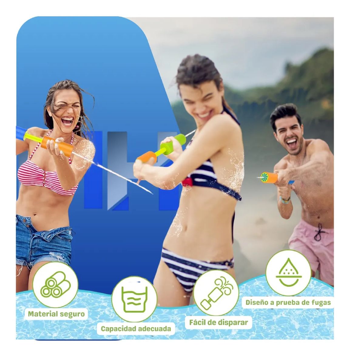 GENERICO - Pistola Lanzador De Agua Tipo Bazooka 40cm Radost Amarillo