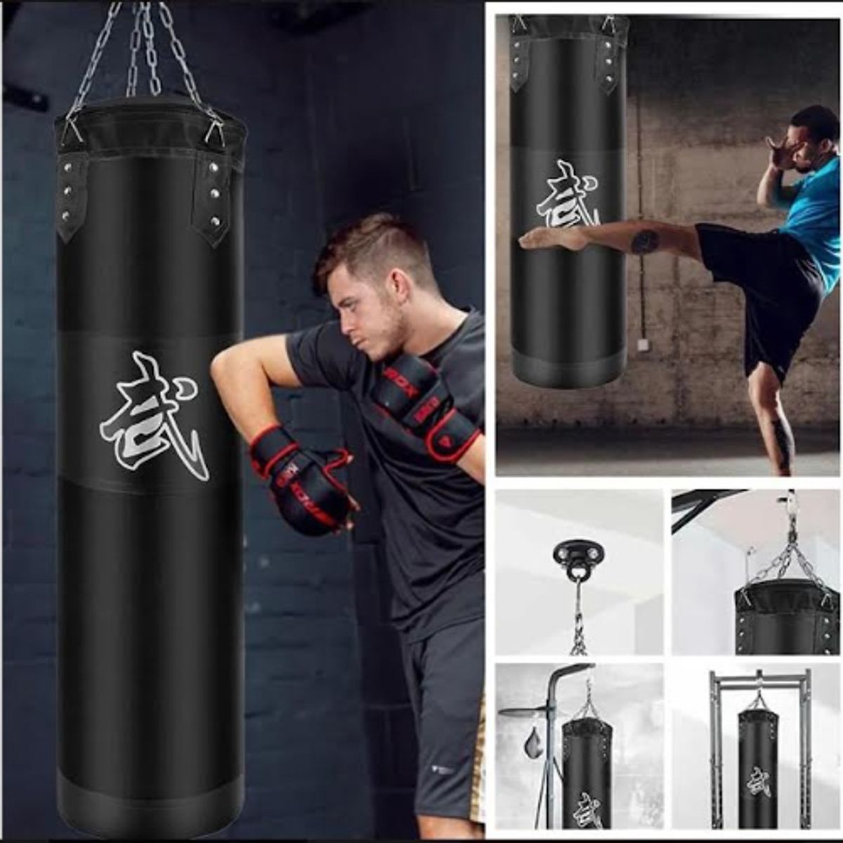 GENERICO - Saco De Boxeo Vacio Punching Ball Bag Box + Cadenas