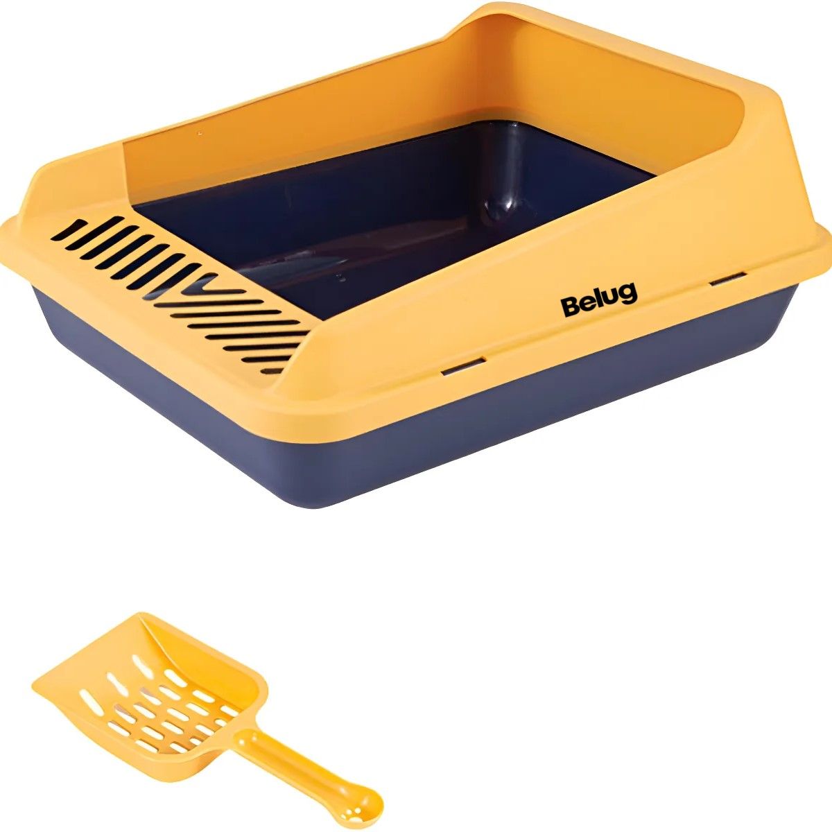 GENERICO - Arenero Para Gato Higiene Gatos Caja De Arena Para Gatos Color Amarillo  BELUG