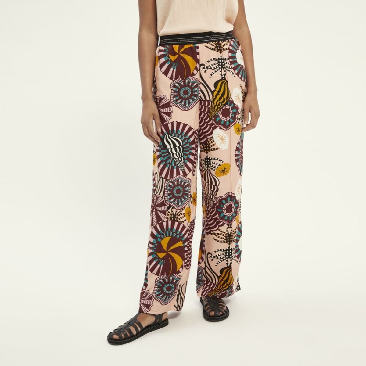 SCOTCH & SODA - Scotch And Soda Pantalón Wide Leg Tiro Alto Mujer