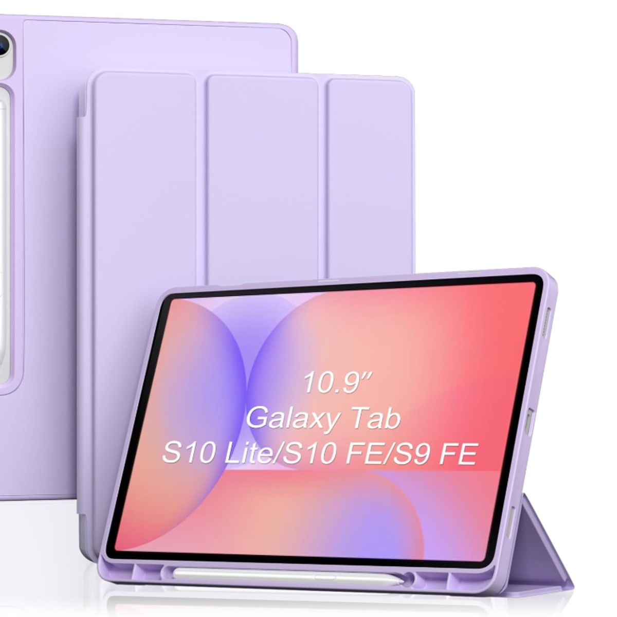 GENERICO - Carcasa Smart Cover Con Ranura Para Tablet S10 Lite Violeta
